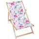 Wooden Deck Chair Pastel Flowers-S