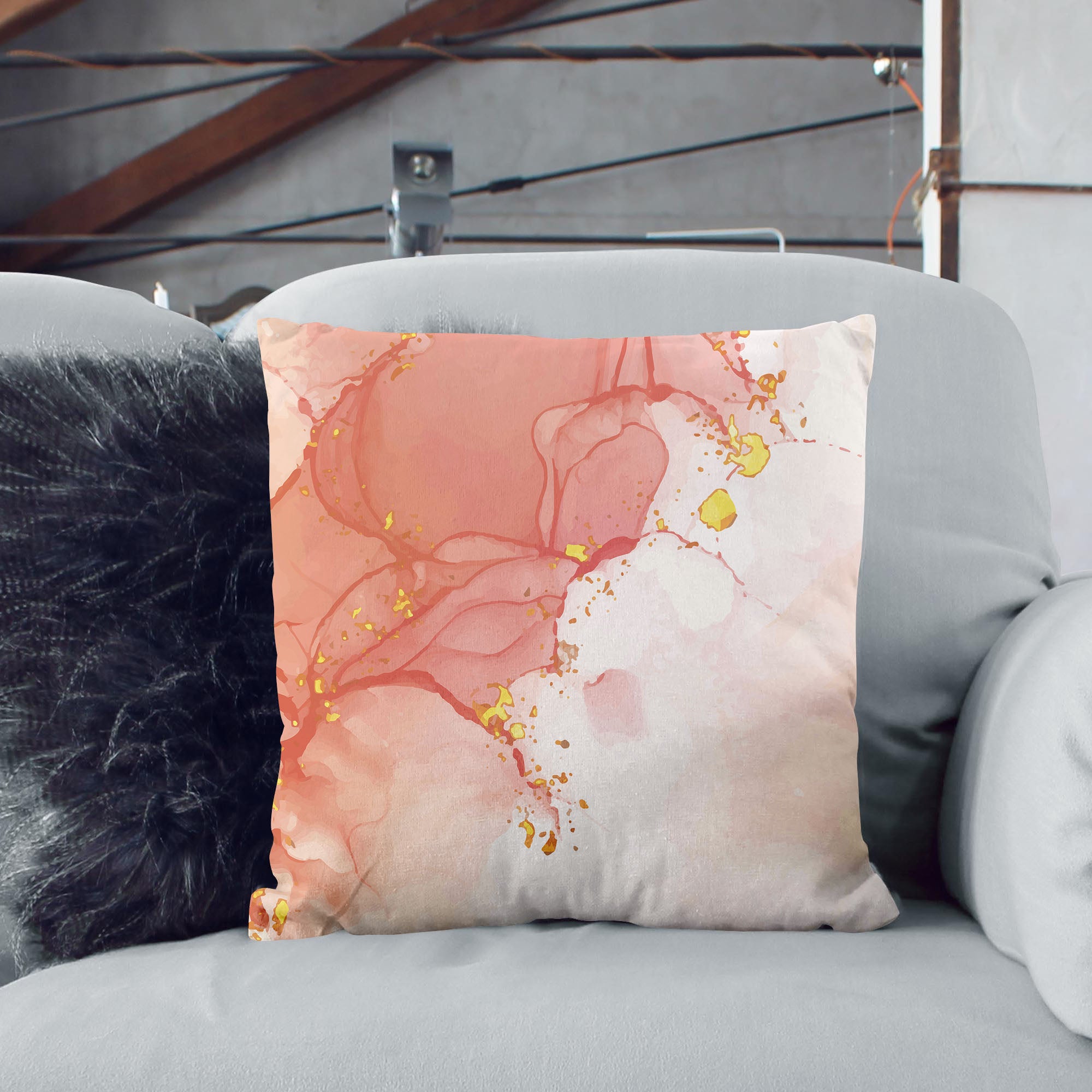 Peach Smile-Oxford Pillow