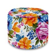 Round Pouf Footstool Petals in the Sun-Oxford