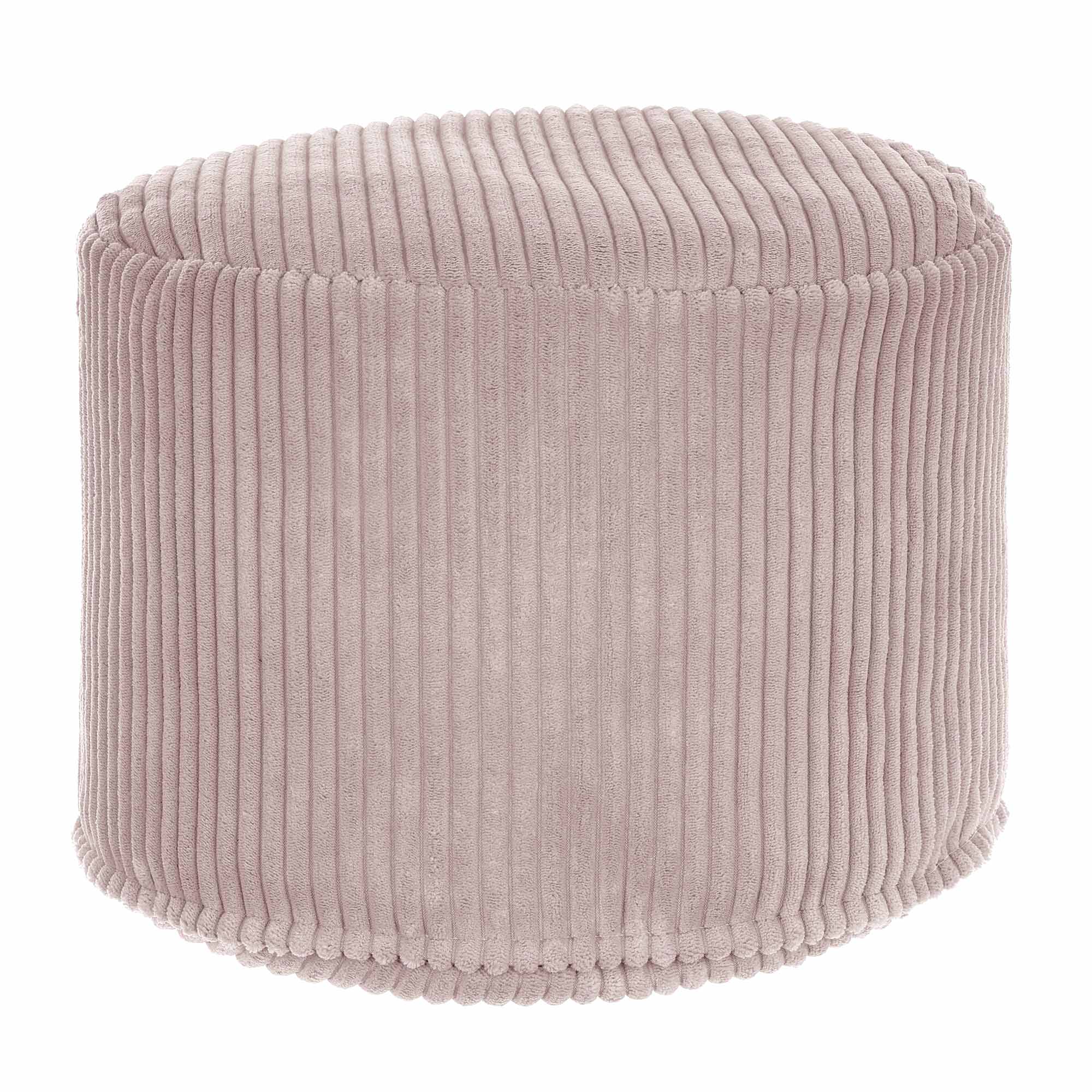 Runder Hocker Fußbank Lincoln Silver Pink-S
