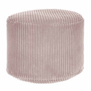 Runder Hocker Fußbank Lincoln Silver Pink-M