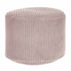 Runder Hocker Fußbank Lincoln Silver Pink-M