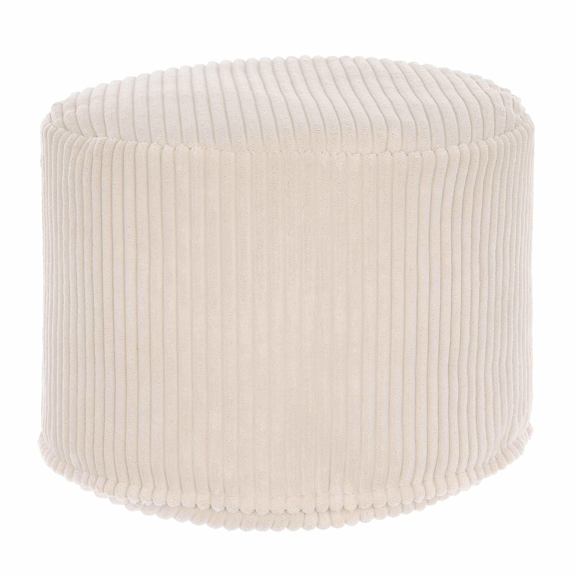 Round pouf footrest Lincoln Vanilla Ice-S