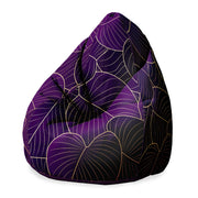 Puf Pearshape fialové listy-Oxford