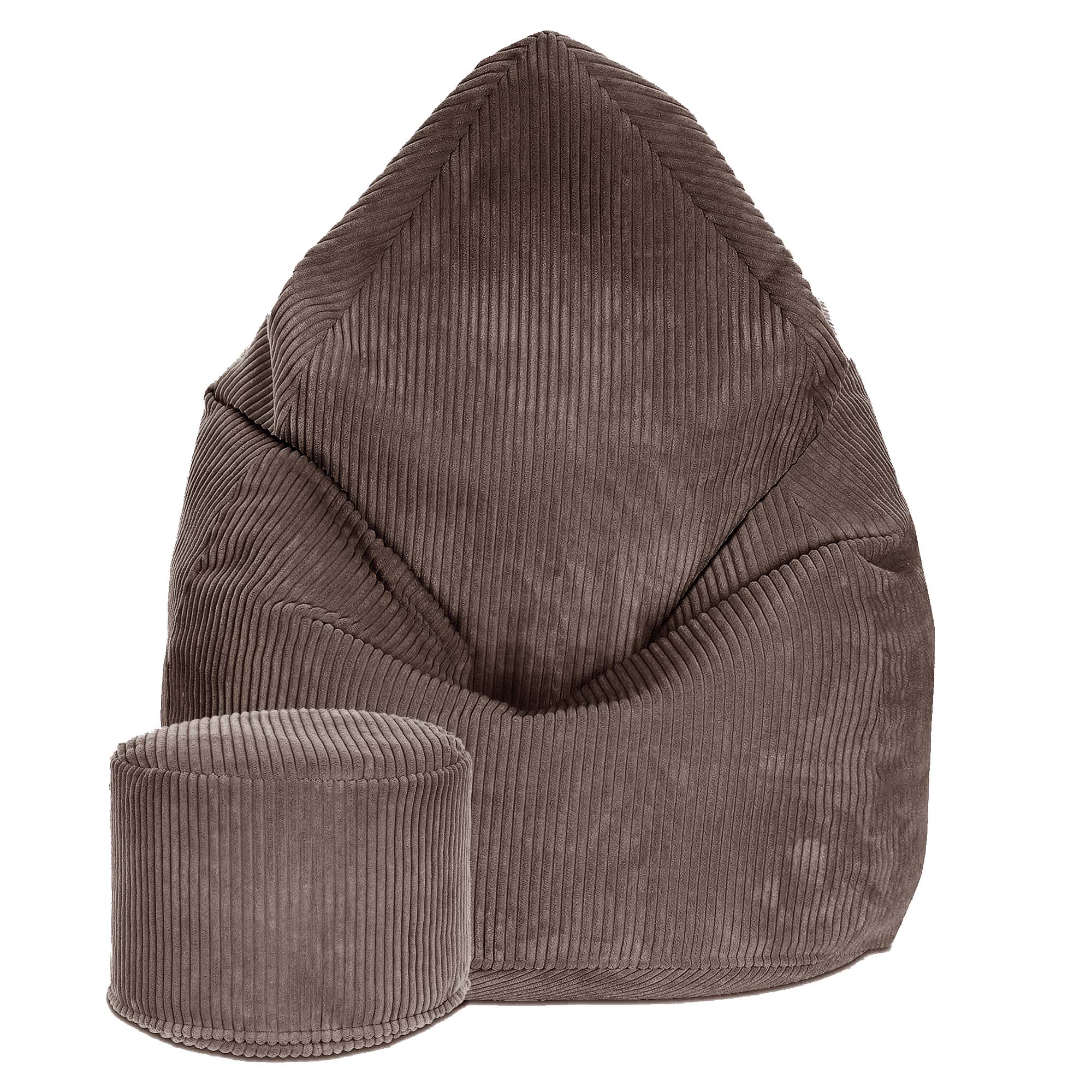 Round pouf footstool Lincoln Roasted Cocoa