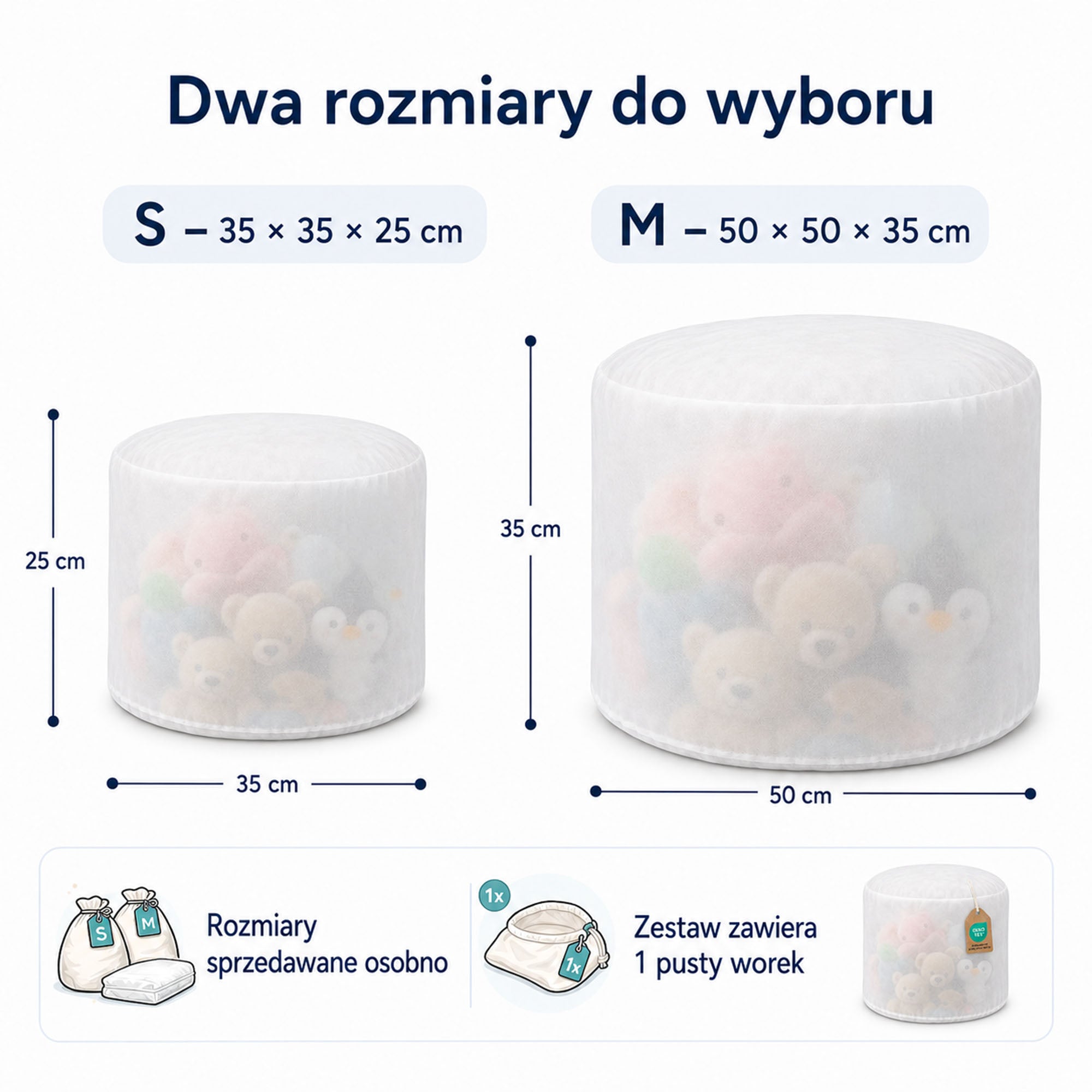 Pokrowiec okrągły podnóżek Roundshape
