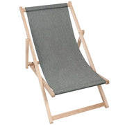 Wooden Deck Chair Denim Imitation Sandy Dune