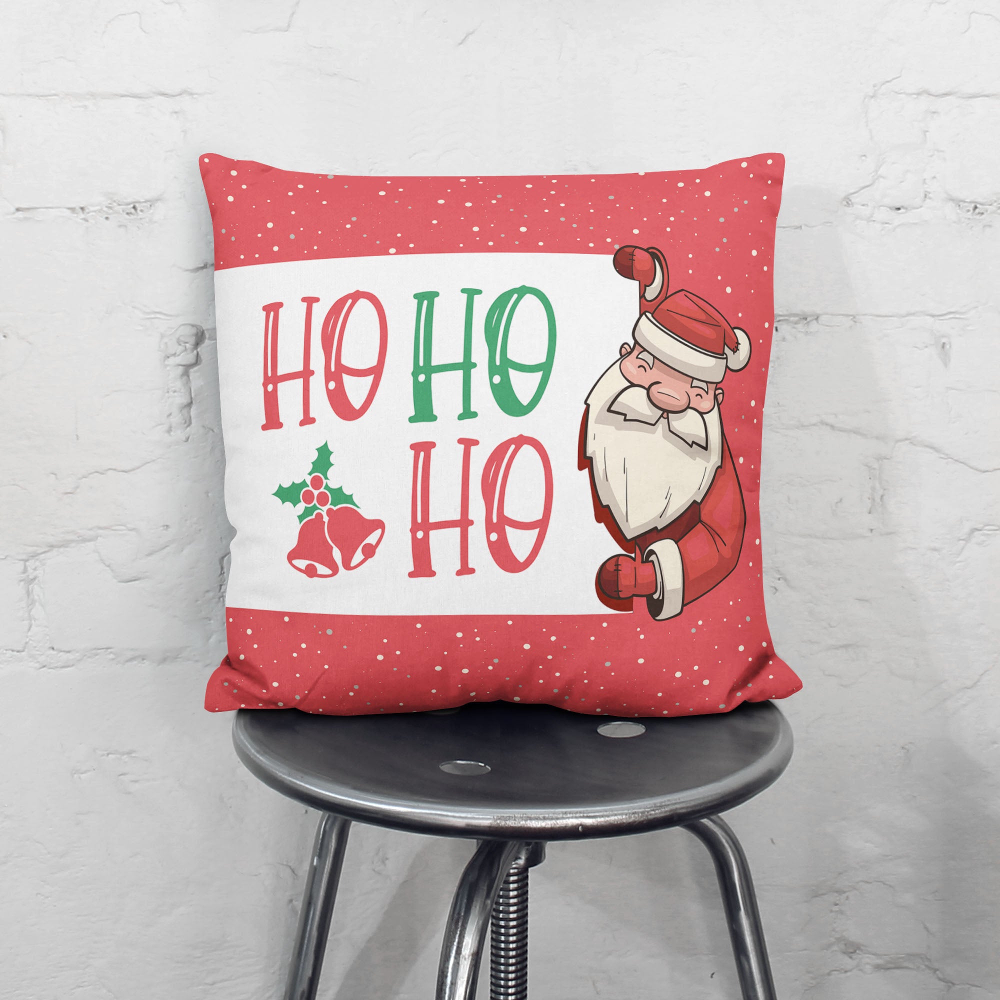 Santa Hiding Pillow-Velvet