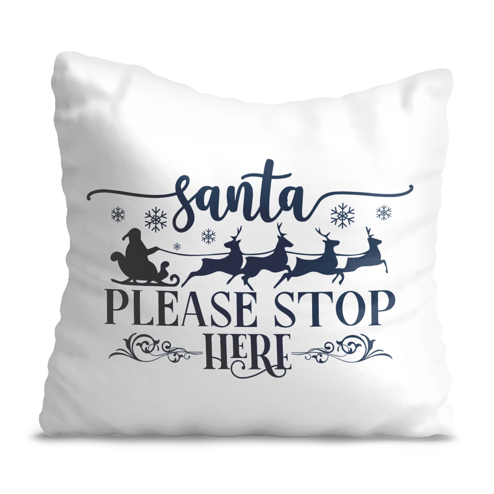 Santa is Here Pillow-Panama