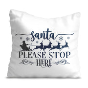 Santa is Here Pillow-Velvet