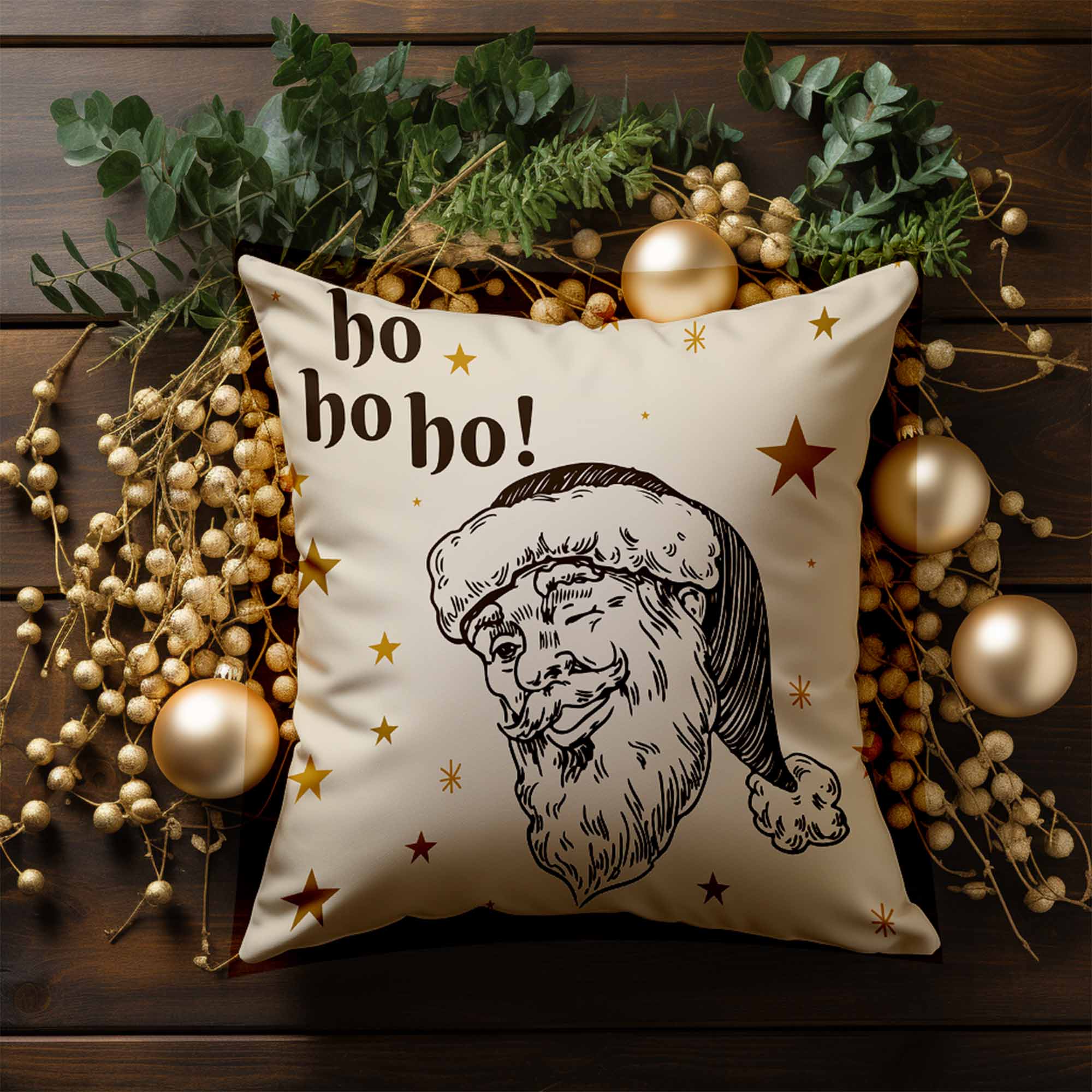 Santa Please Stop Here Pillow-Oxford