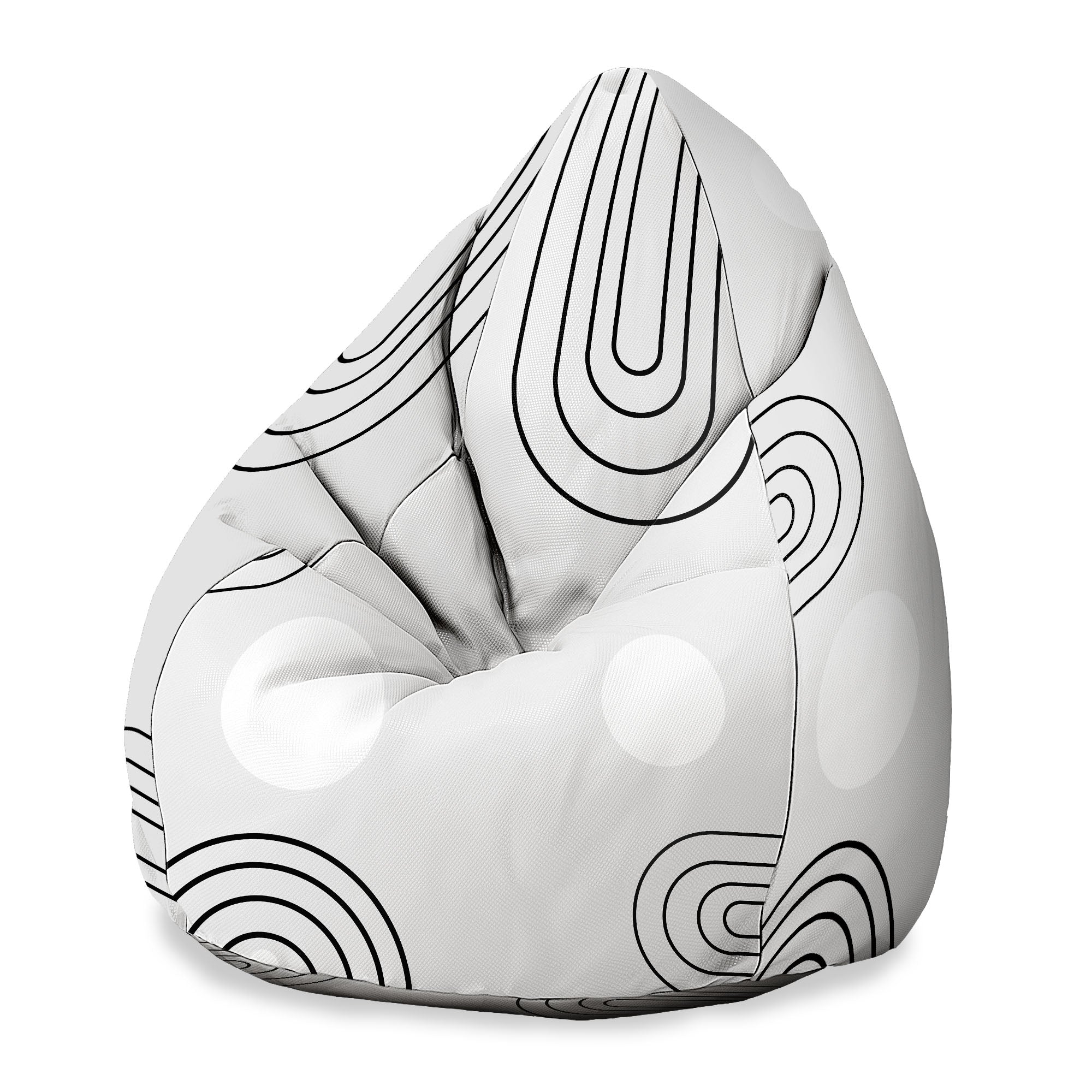 Pearshape Pouf Scandinavian Abstract-Oxford