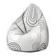 Pearshape Pouf Scandinavian Abstract-Velvet