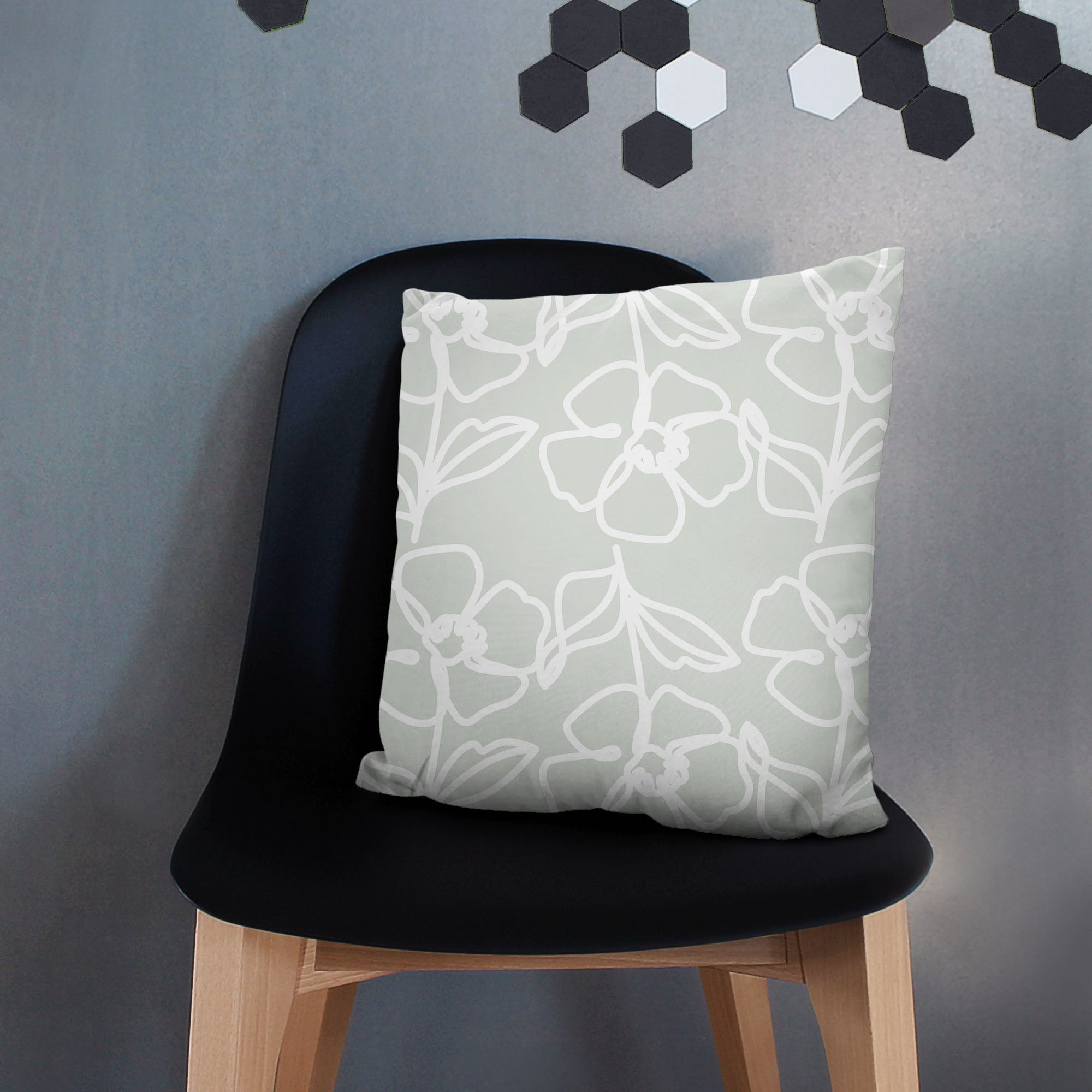Pillow Scandinavian Green-Velvet