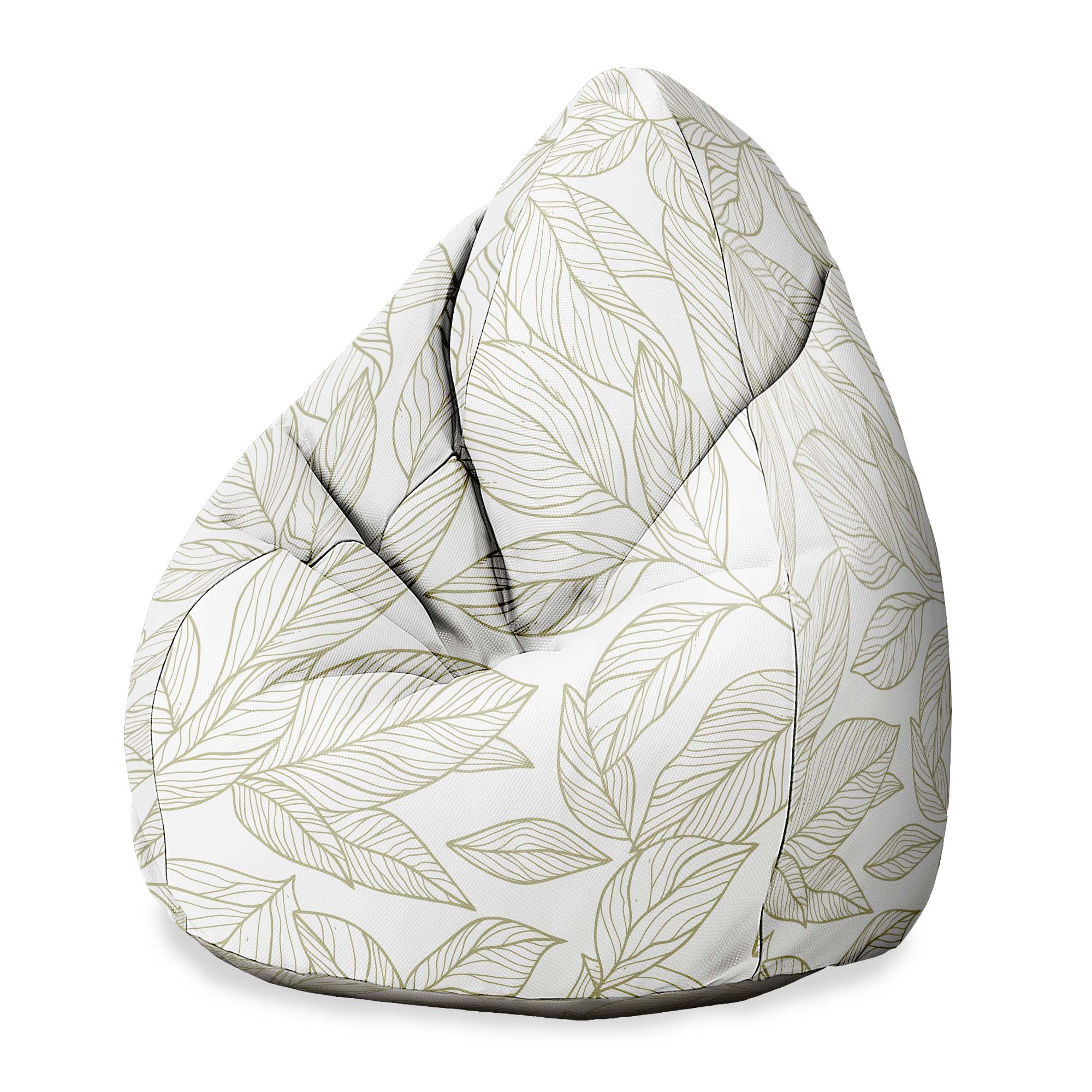 Pearshape Pouf Scandinavian Leaves