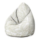 Pearshape Pouf Scandinavian Leaves-Oxford
