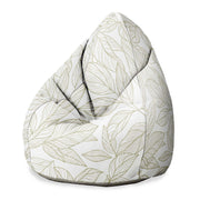 Pearshape Pouf Scandinavian Leaves-Velvet