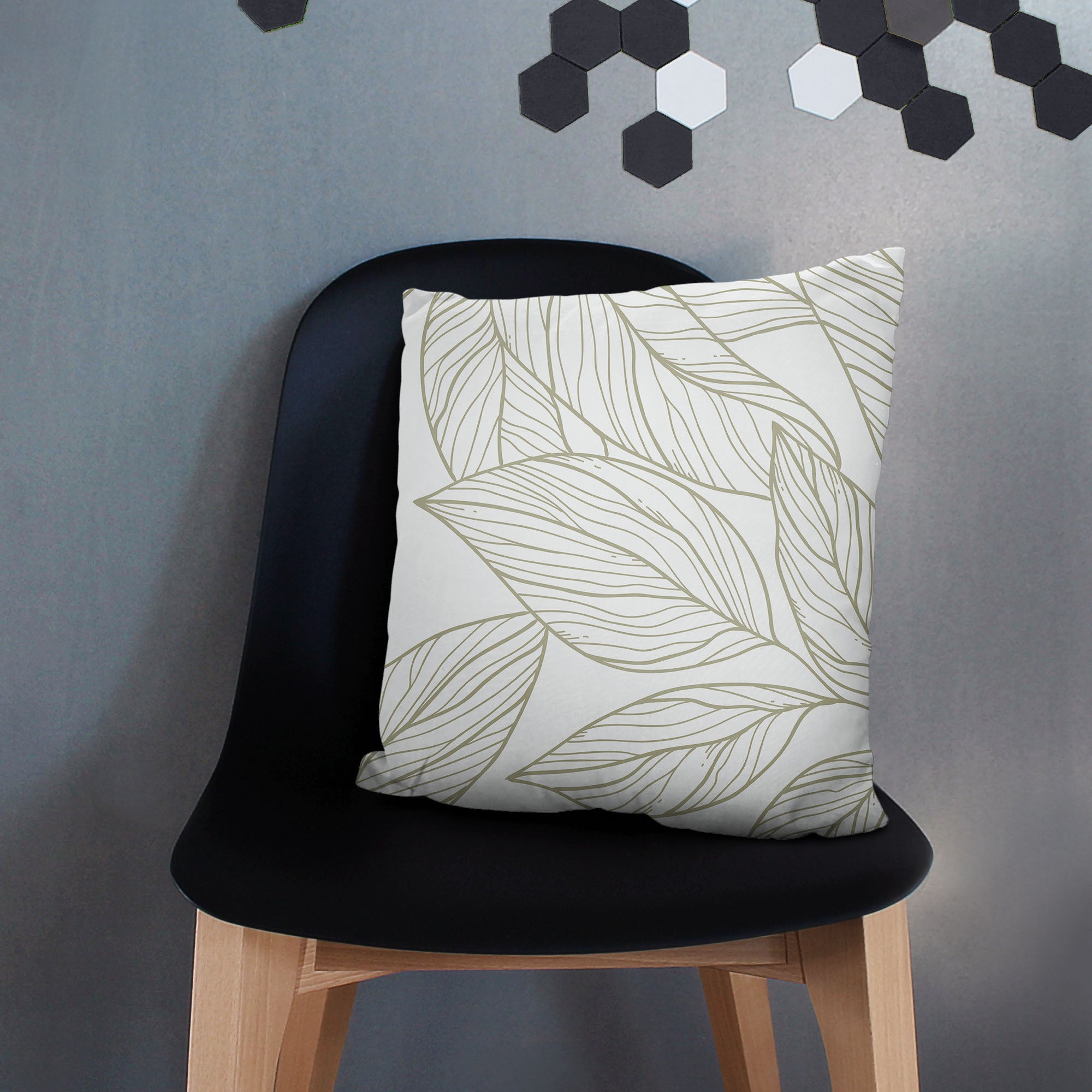 Pillow Scandinavian Leaves-Panama