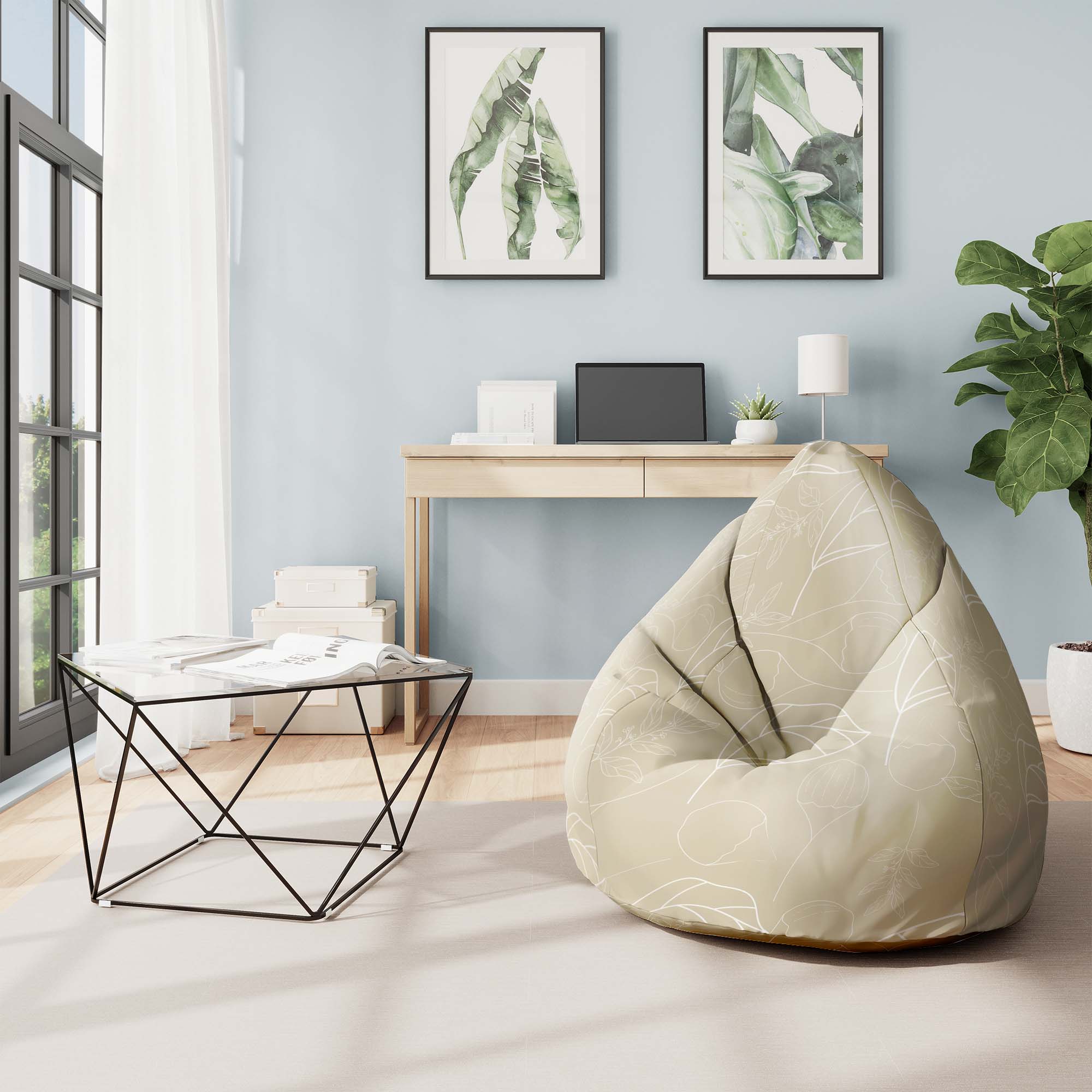 Puf Pearshape Scandinavian Nature-S-Oxford
