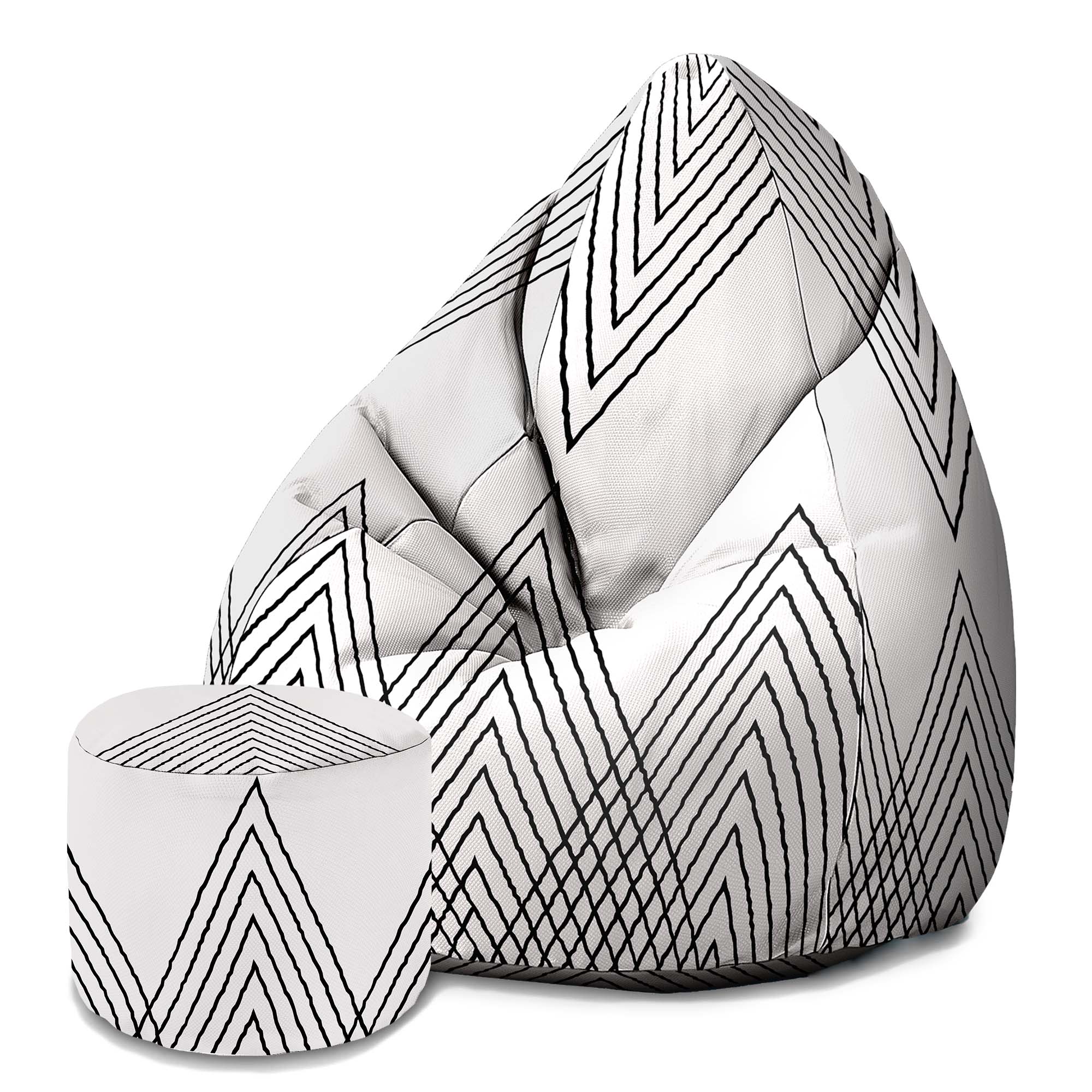 Round Footstool Pouf Silent Scandinavian