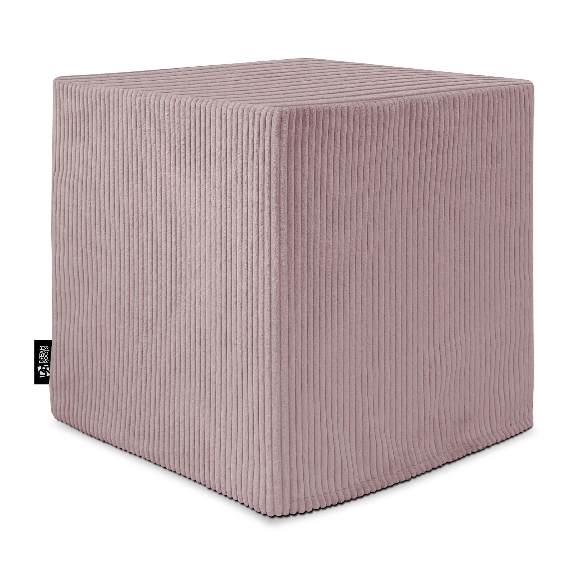 Qubik Silver Pink Pouf-50x50 CM