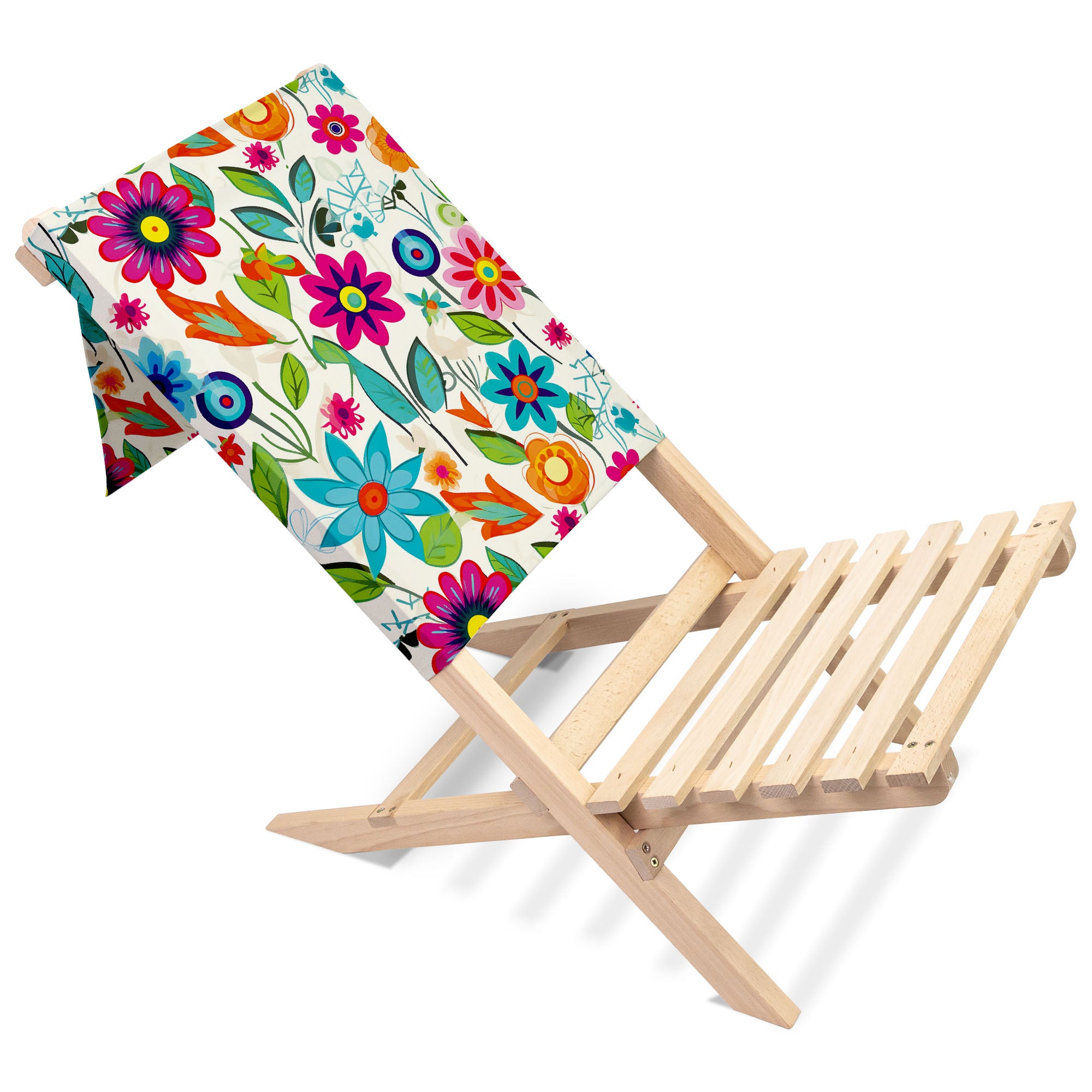 Folding Beach Chair Small Spring Flowers