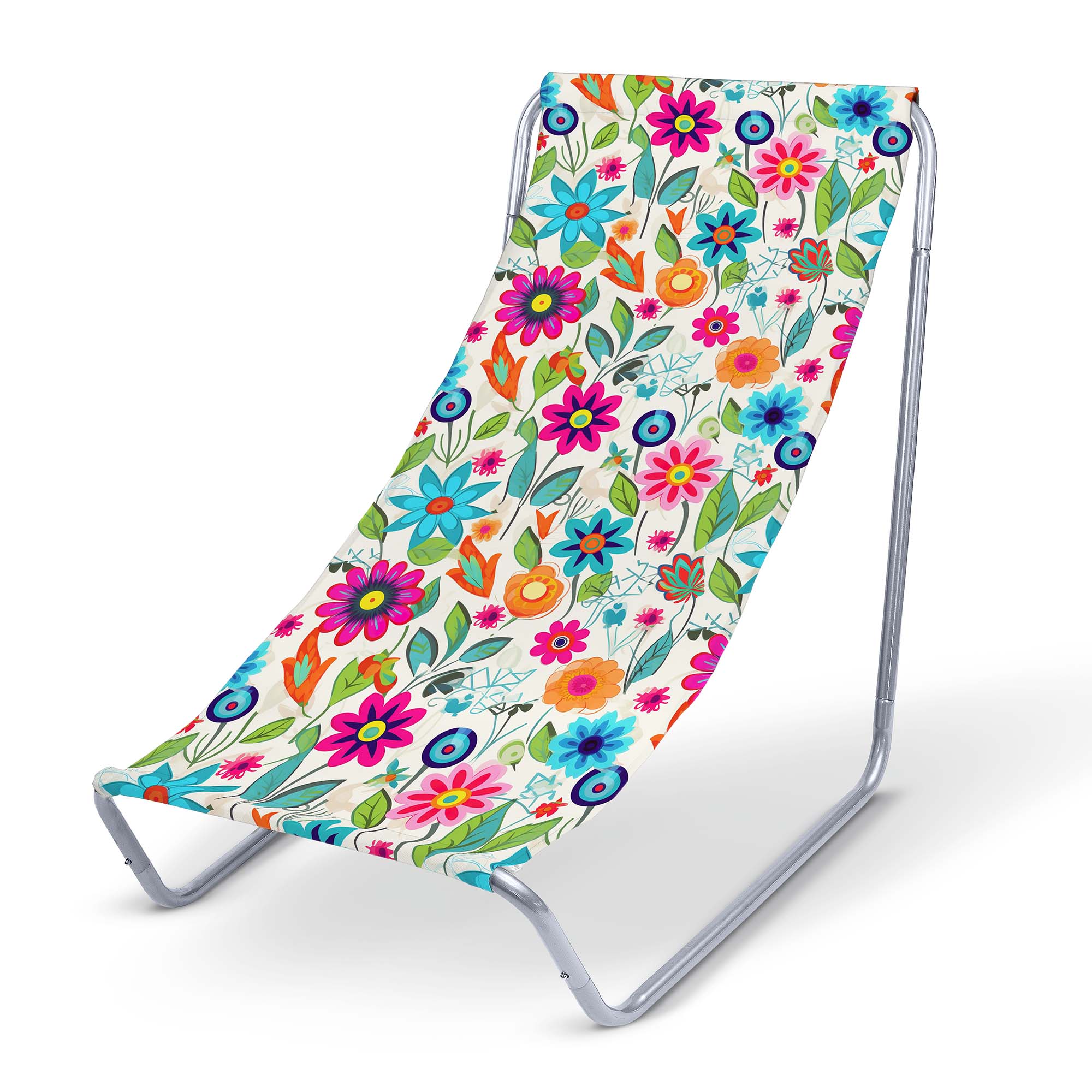 Metal Deck Chair Small Spring Flowers