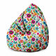 Puf Pearshape Small Spring Flowers-M-Velvet