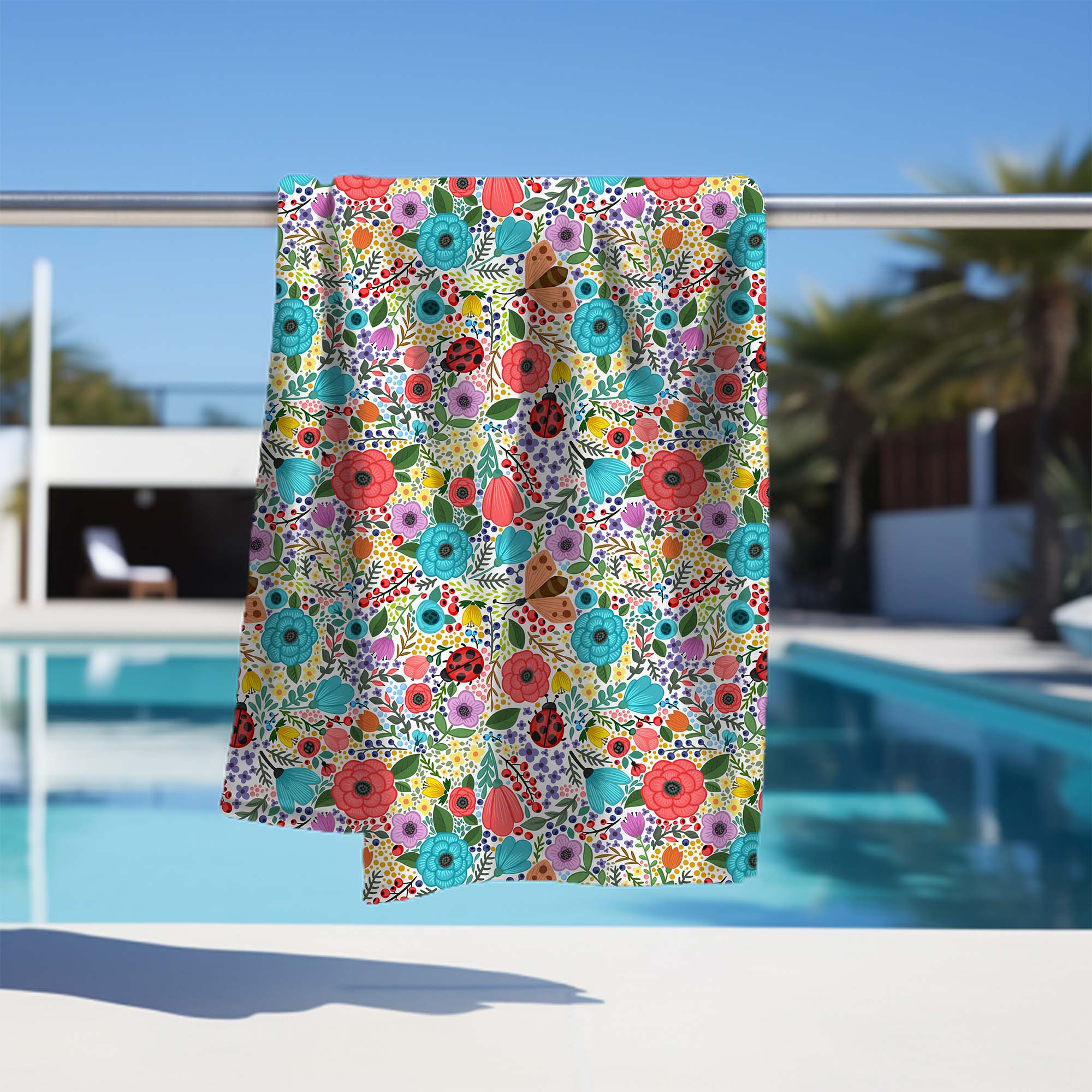 Towel Spring Flowers-70x140 cm
