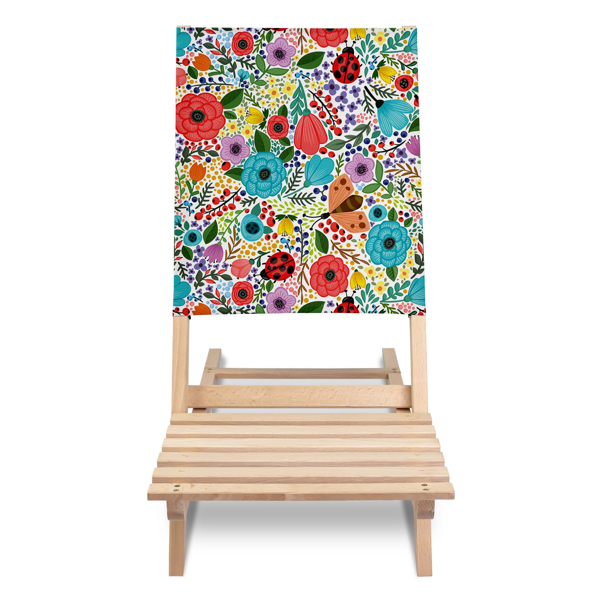 Folding Beach Chair Spring Flowers