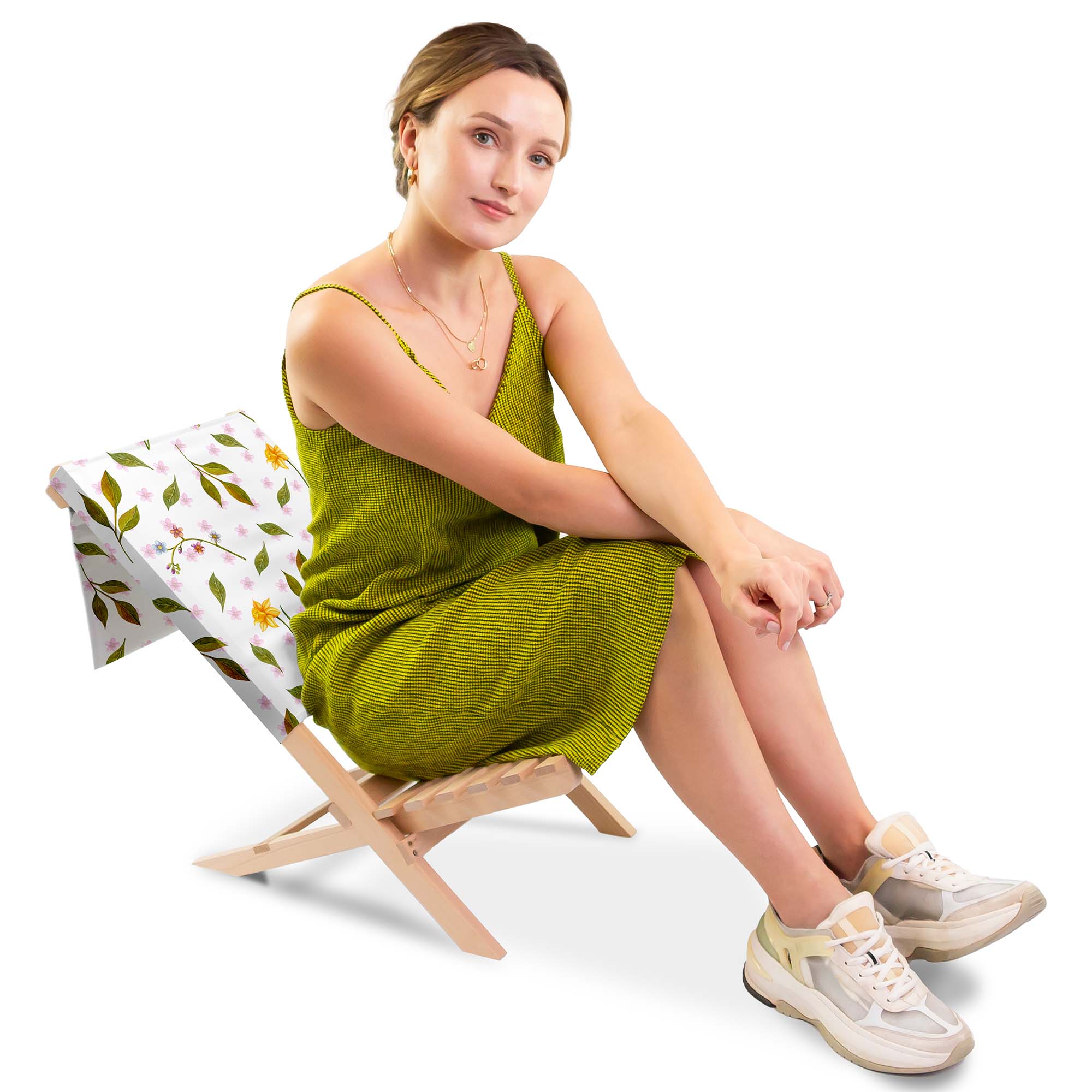 Folding Beach Chair Spring Pattern