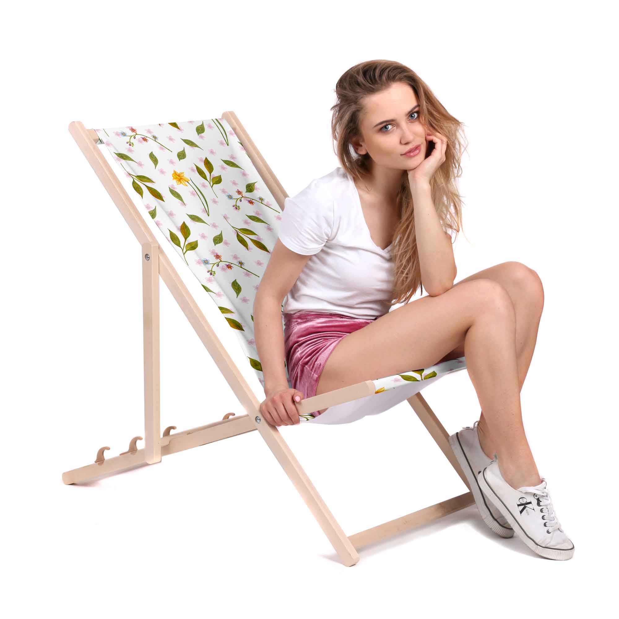 Wooden Deck Chair Spring Pattern