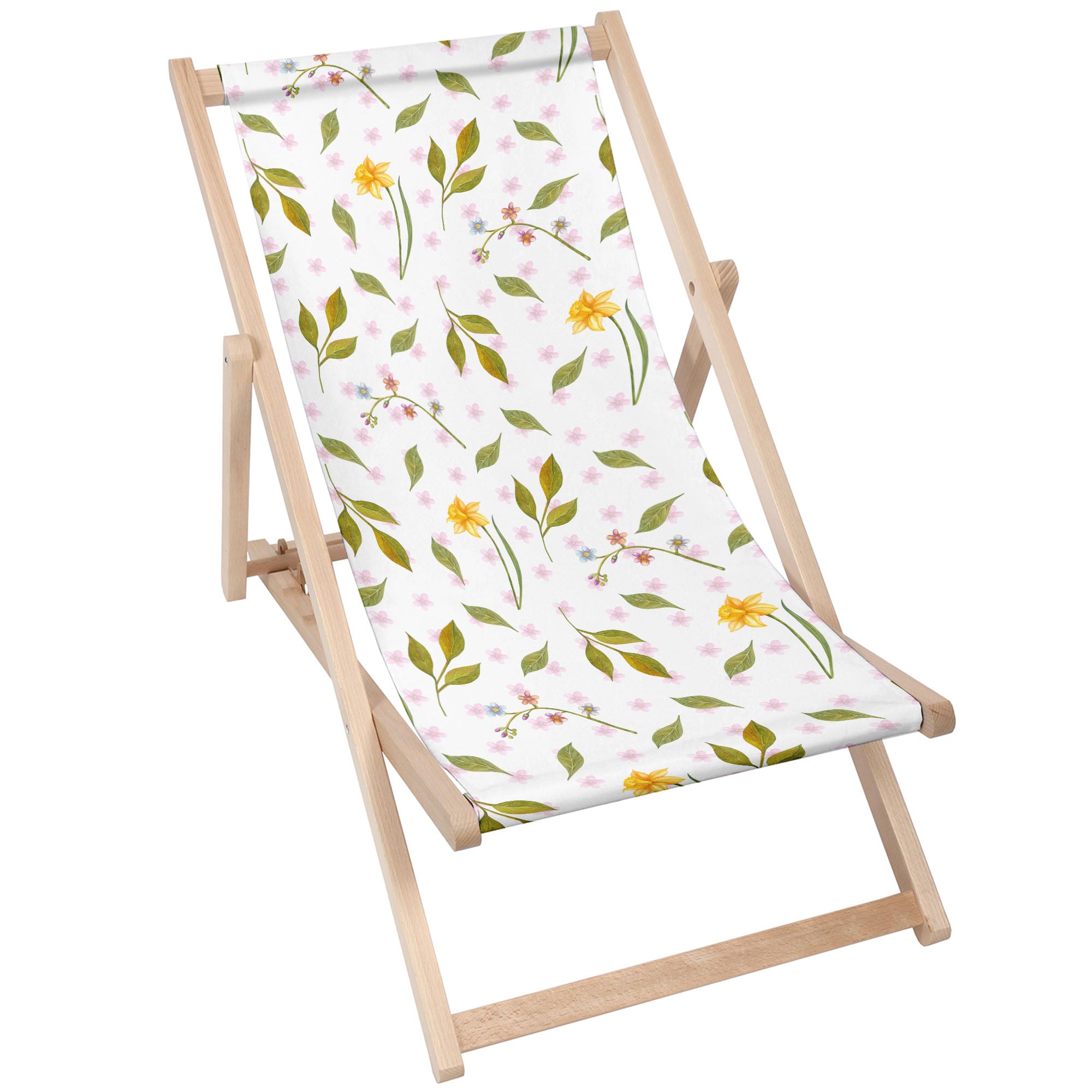 Wooden Deck Chair Spring Pattern-S