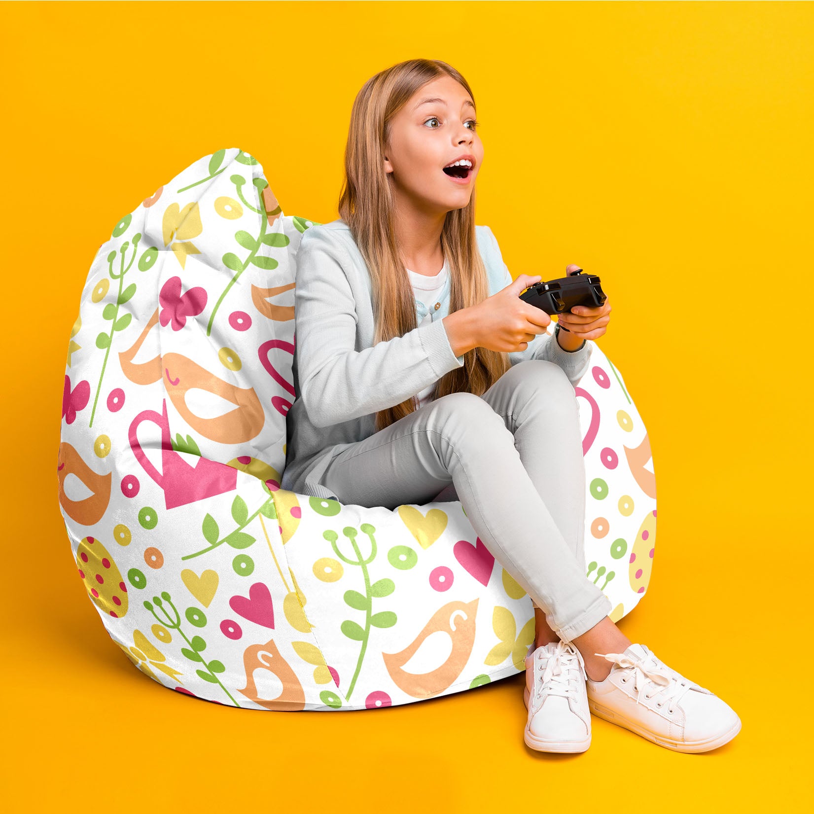 Pearshape Pouf Spring Time-S
