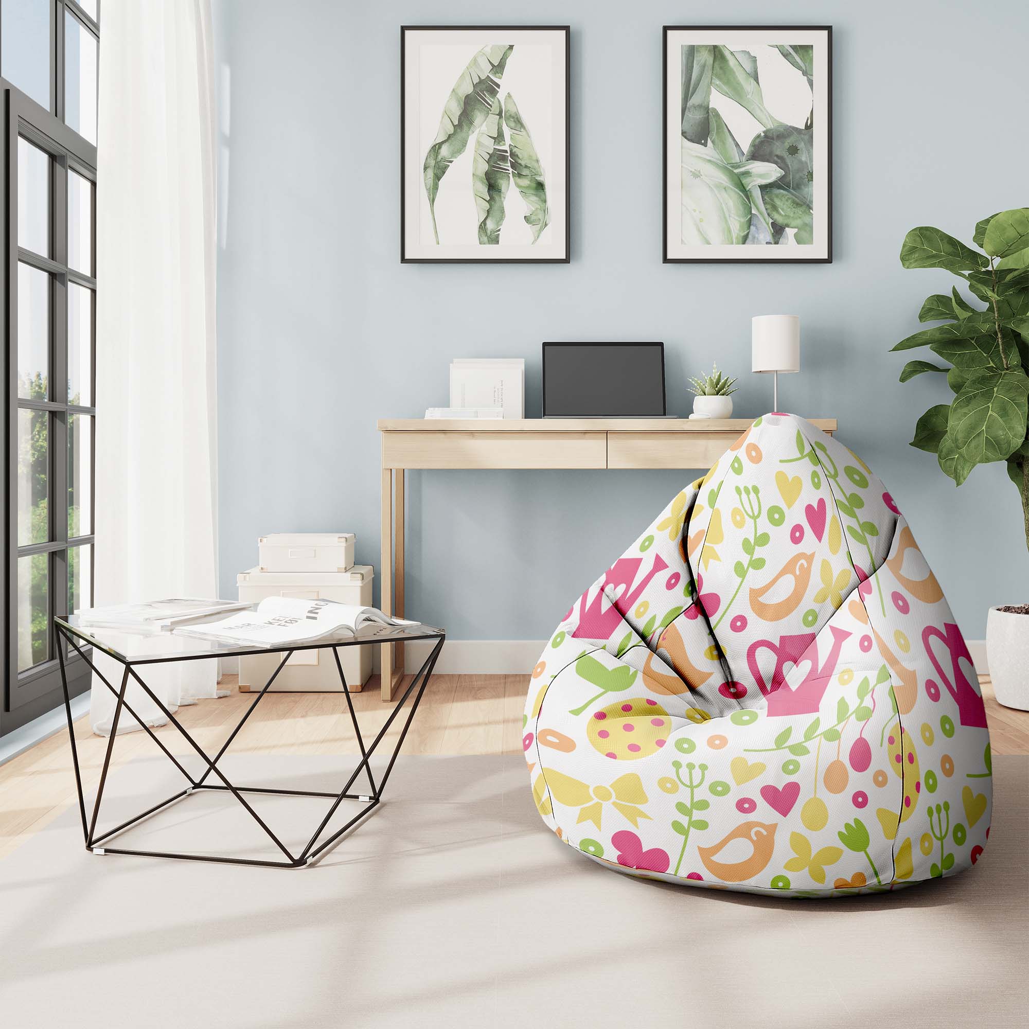 Pearshape Pouf Spring Time