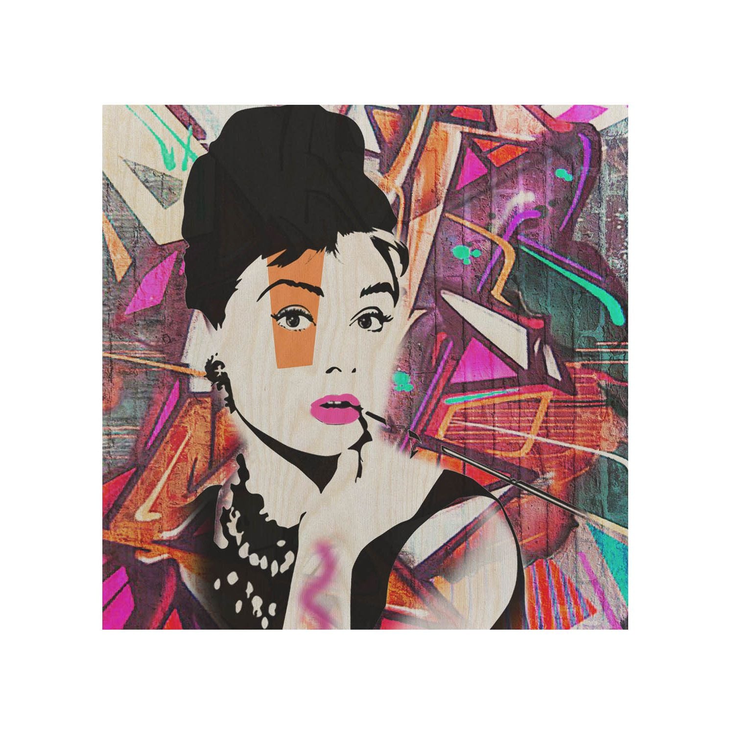 Holztisch Audrey Bunt-30x40 CM