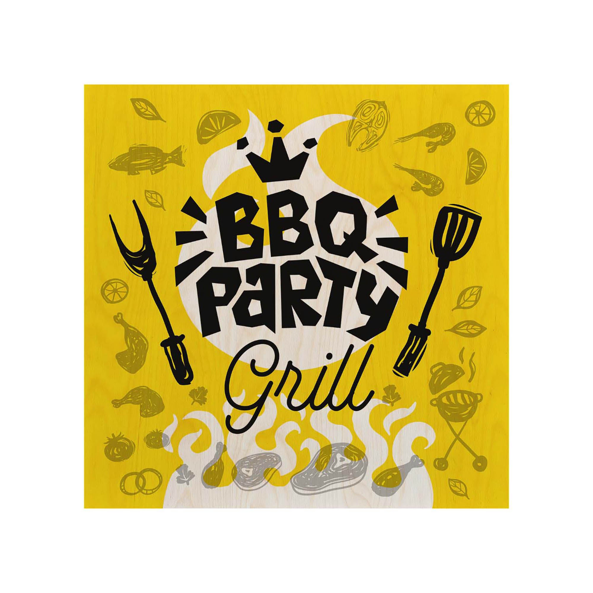 Holztisch BBQ Party-30x40 CM