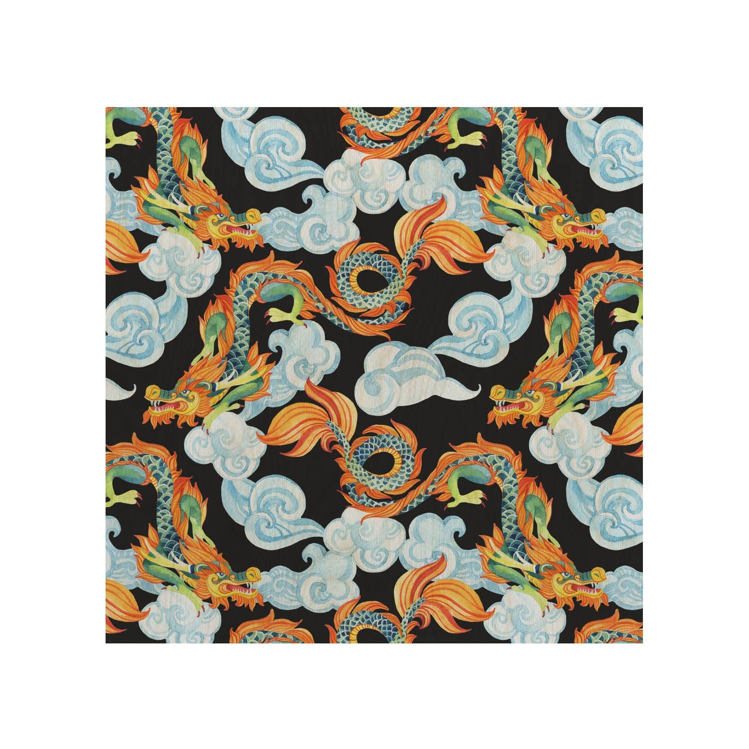 Stolik drewniany Chinese Dragons-30x40 CM