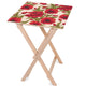 Holztisch Rote Mohnblumen-50x50 CM