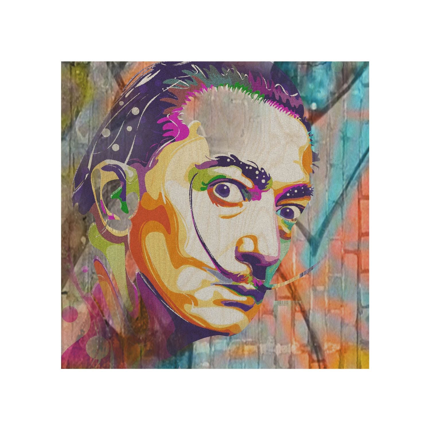 Dali Colourful Wooden Table-30x40 CM