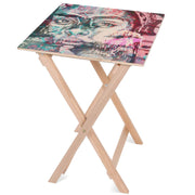 Expressive Gaze Wooden Table-30x40 CM