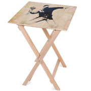Drevený stolík Kvetinový bombardér-50x50 CM