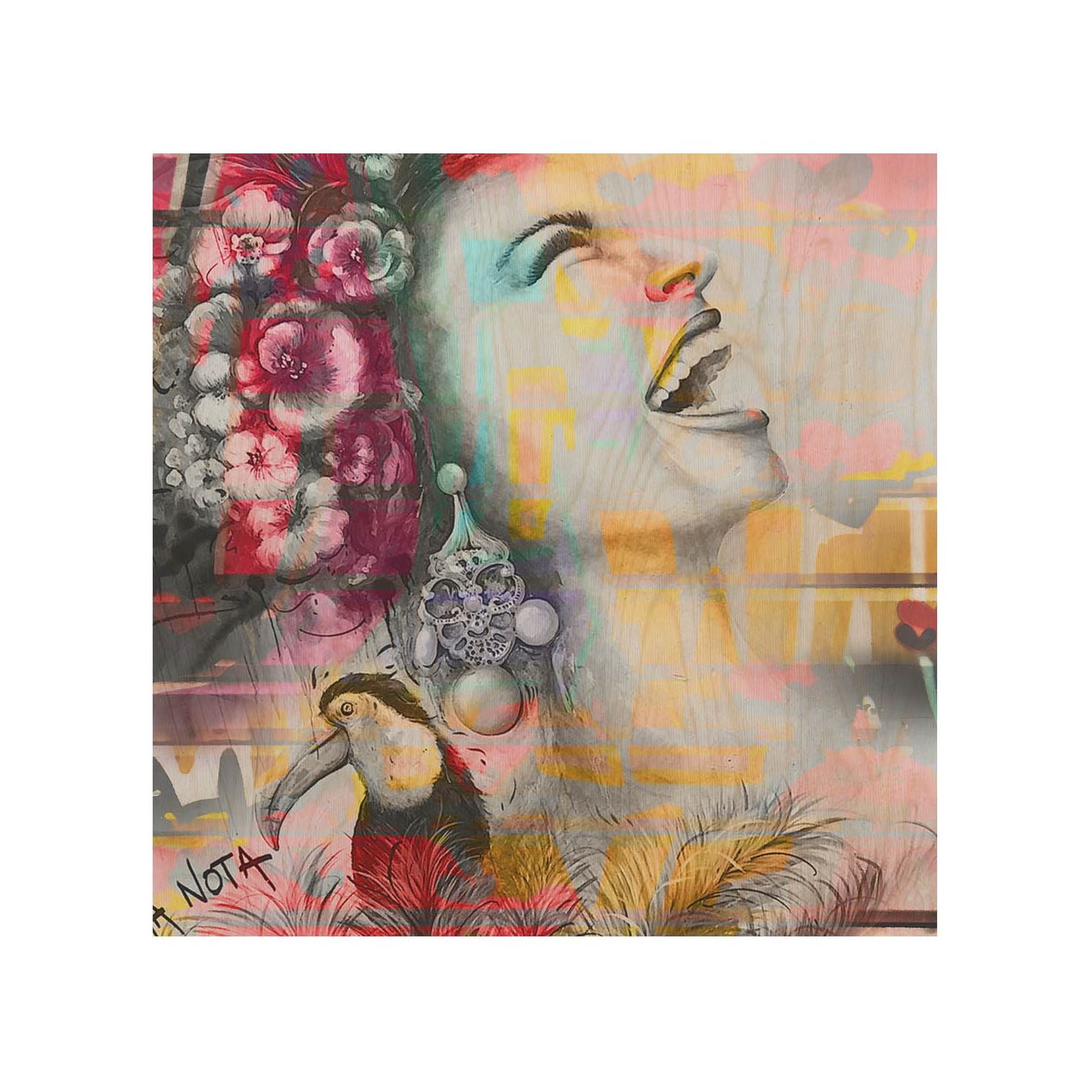 Drevený stolík Šťastie-50x50 CM