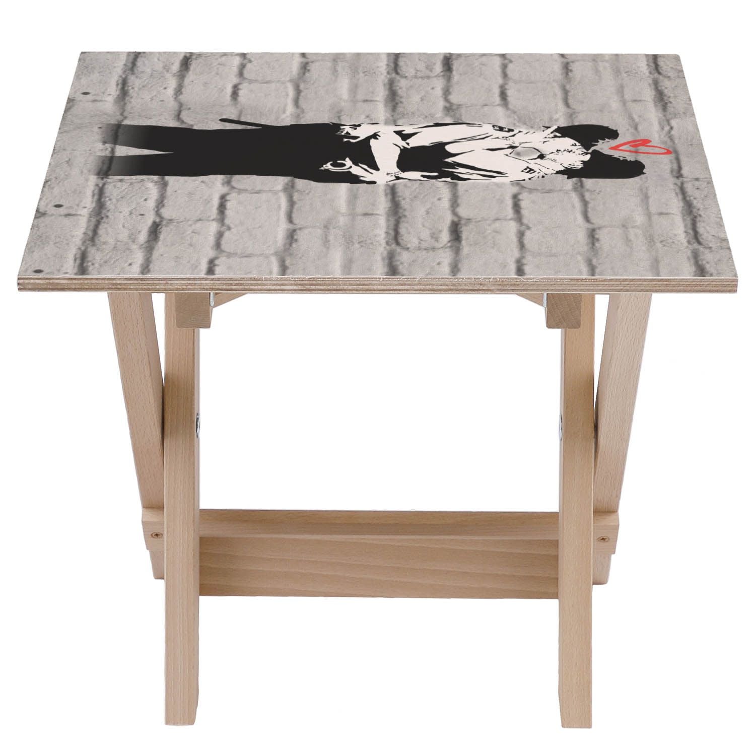Wooden Table Kissing Coopers-50x50 CM
