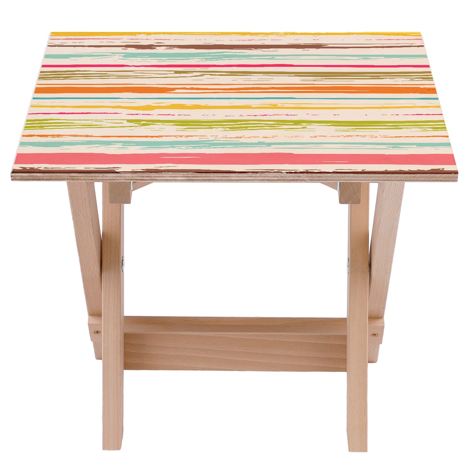 Wooden Table Colorful Stripes-30x40 CM