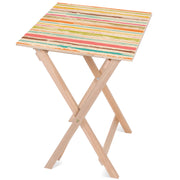 Wooden Table Colorful Stripes-30x40 CM
