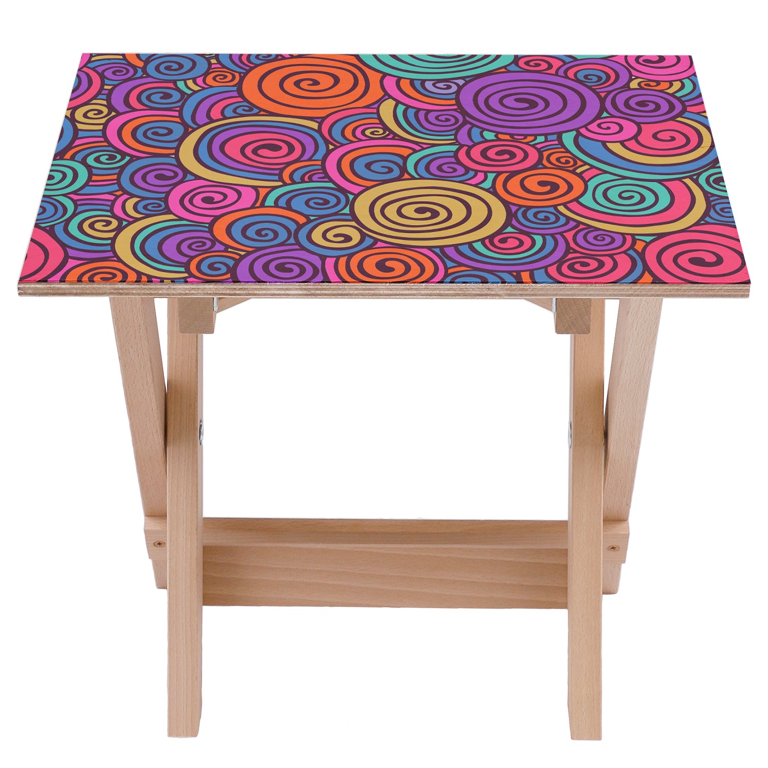 Wooden Table Colourful Snails-30x40 CM