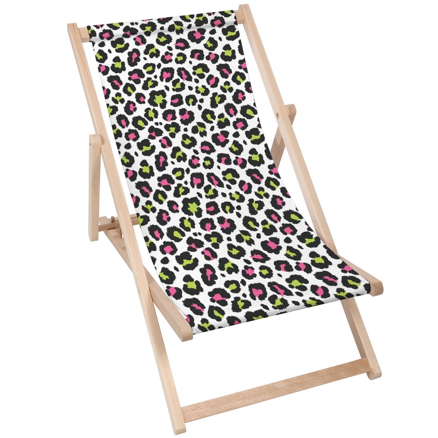 Holztisch Bunter Leopard-50x50 CM