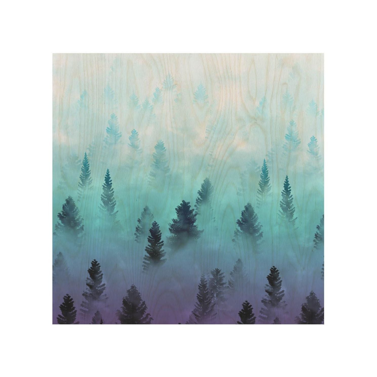 Wooden Table Misty Forest-50x50 CM