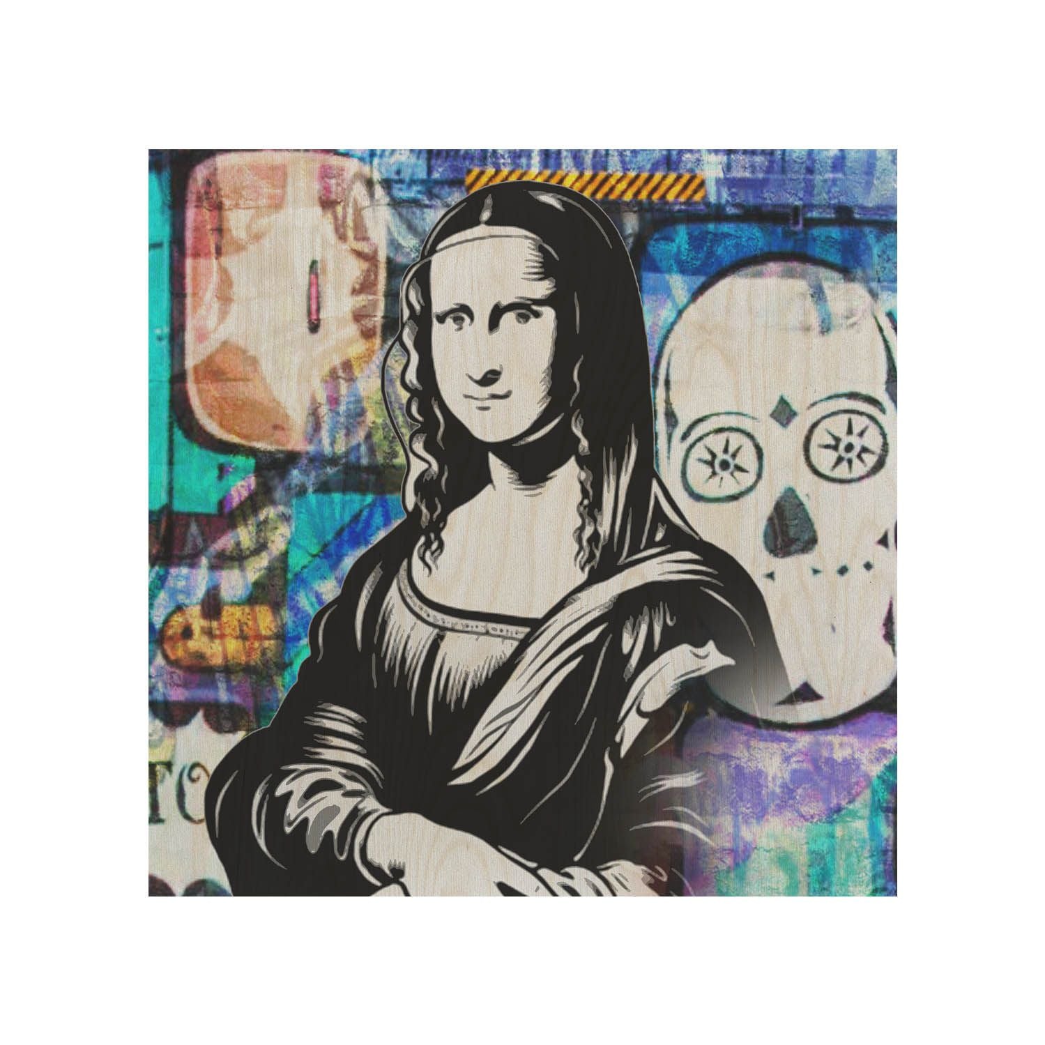 Drevený stolík Mona Lisa Black
